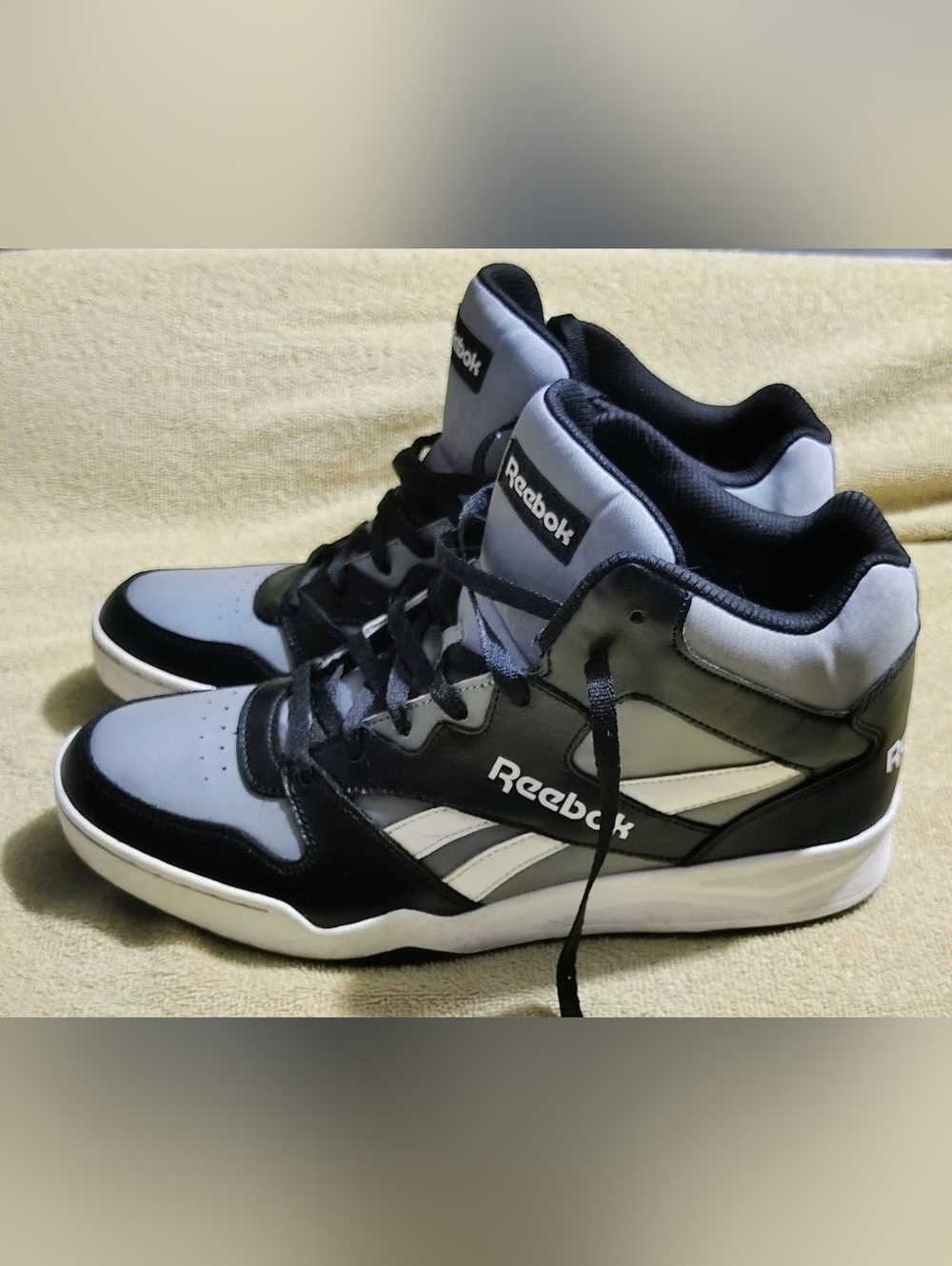 Reebok Royal BB 4500 Men's Black and Gray High-Top Sneakers Size 12